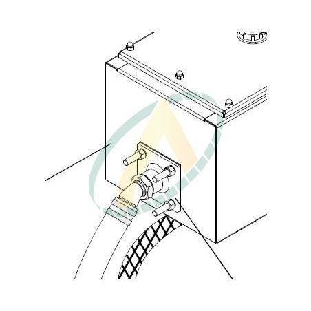 Connectique 1/2" BSP pour ensemble de suppression de cardan