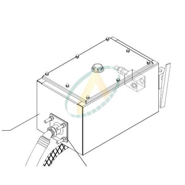 Réservoir hydraulique 35 litres avec accessoires pour ensemble de suppression de cardan