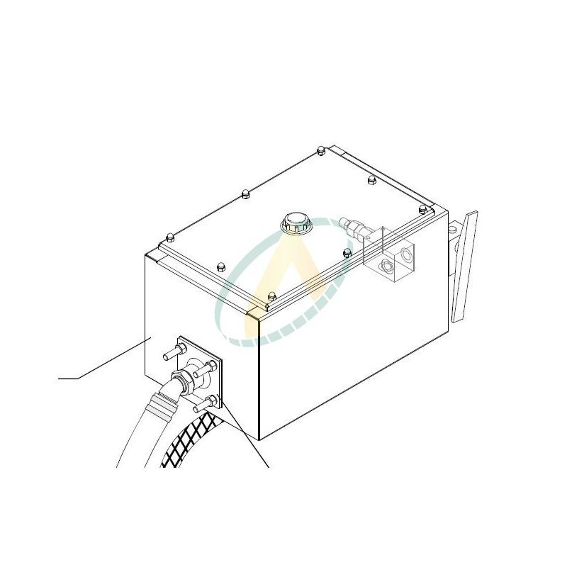 Réservoir hydraulique 35 litres avec accessoires pour ensemble de suppression de cardan