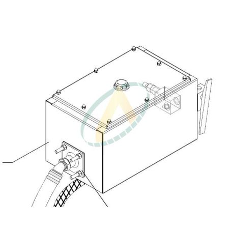 Réservoir hydraulique 35 litres avec accessoires pour ensemble de suppression de cardan