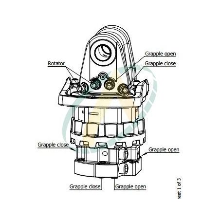 Rotator à platine 16 tonnes, 4 orifices