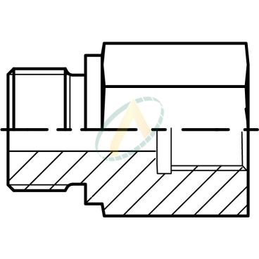 Réducteur droit mâle 1/8...