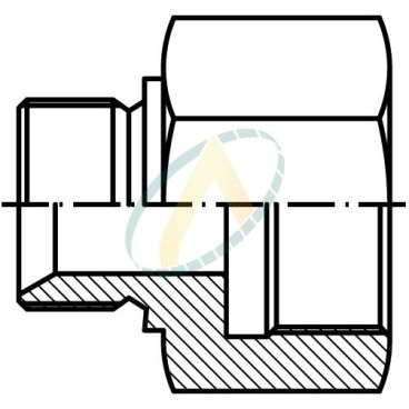 Réducteur droit mâle...