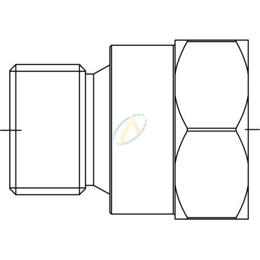 Réducteur droit mâle M16X150 - Femelle 1/4 BSPP