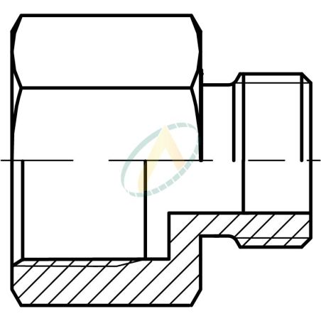 Réducteur droit mâle 7/8 SAE - Femelle 1/2 BSPP