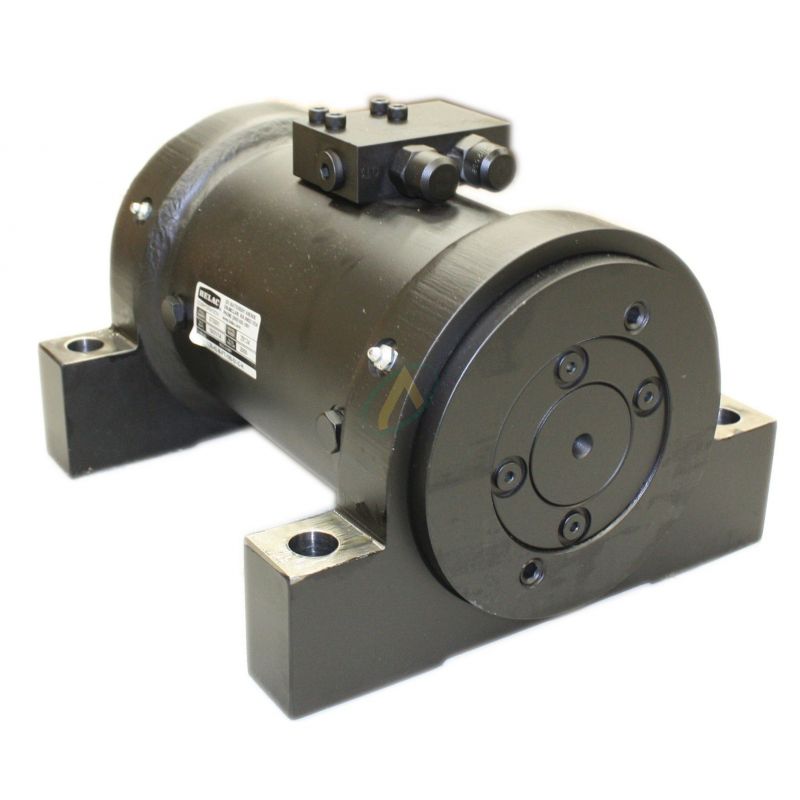 Vérins rotatif 180° avec pied de fixation et valve d'équilibrage flasquée Vérins rotatif 180° avec pied de fixation et valve d'équilibrage flasquée