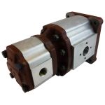 Pompe double corps 32+23 cm3 - Arbre cylindrique - Flasque SAE 2 trous