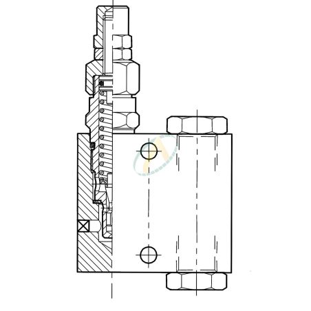 Valve de séquence 40 l/min - Réglable de 25 à 350 bars - Pression maxi 350 bars