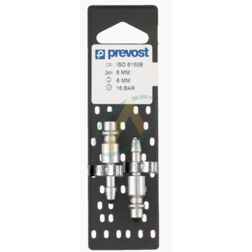 Adaptateur femelle ISO B ø6mm - Pour flexible ø6, 8 ou 10 mm