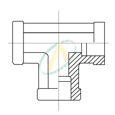 Union en té Femelle 3/4 GAZ - Femelle 3/4 GAZ