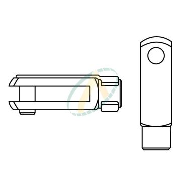 Chape axe diamètre 6 mm,...