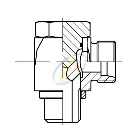 Coude banjo avec vis 12L DIN & 3/8 BSPP