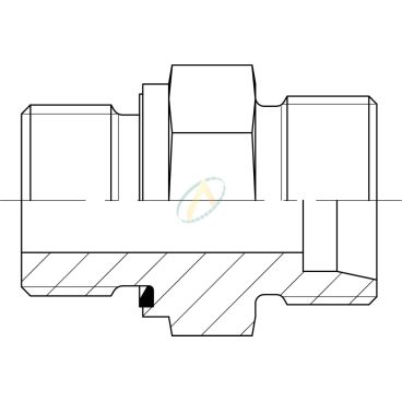 Adaptateur droit mâle 10L...