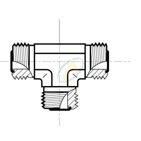 Union en té mâle 1"3/16 ORFS