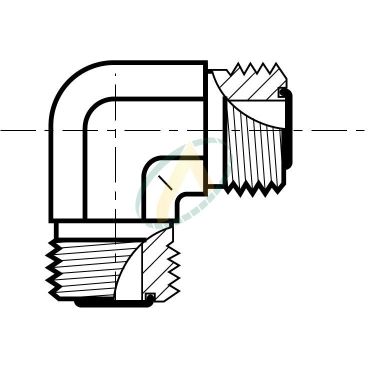 Union coudé mâle 1"3/16 ORFS - mâle 1"3/16 ORFS