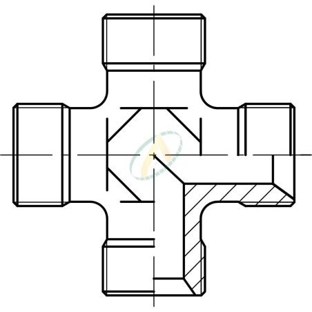 Union en croix mâle 1/2 BSP