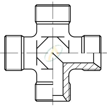 Union en croix mâle 3/4 BSP