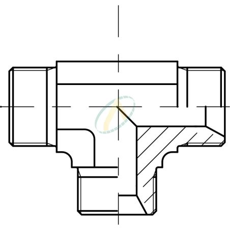 Union en té mâle 1/4 BSP