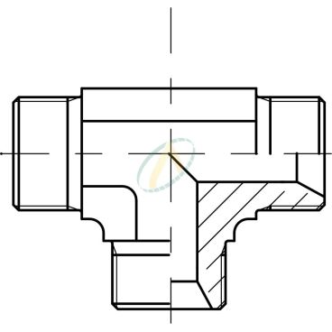 Union en té mâle 3/8 BSP