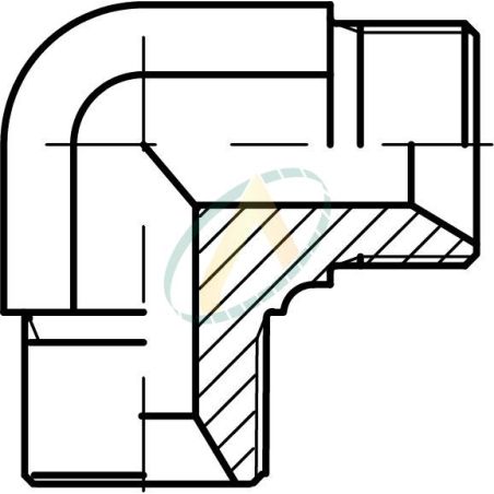 Union coudé mâle 1/4 BSP - mâle 1/4 BSP