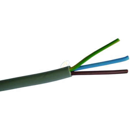 Câble d'alimentation ø8 mm - Triple conducteur 1mm2 - PVC