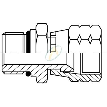 Adaptateur droit mâle 3/4...