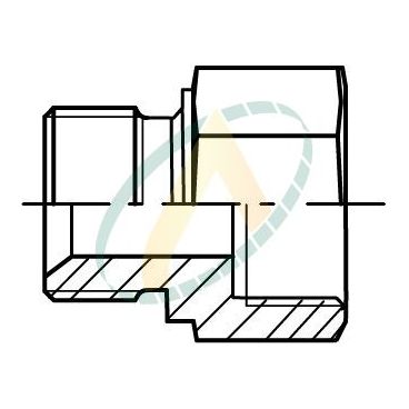 Réducteur droit mâle 1/4...