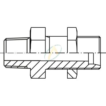 Adaptateur droit mâle 12L...