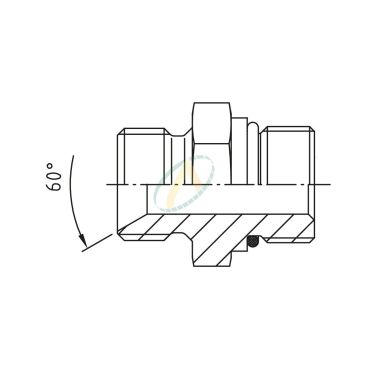 Adaptateur droit mâle 3/8...