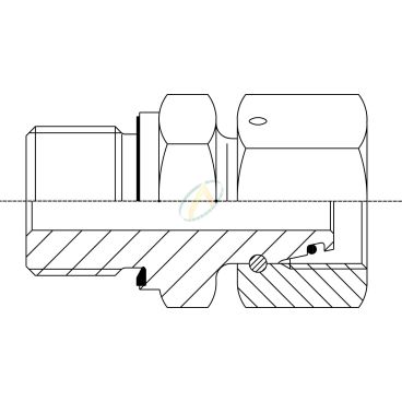 Adaptateur droit mâle 6L...