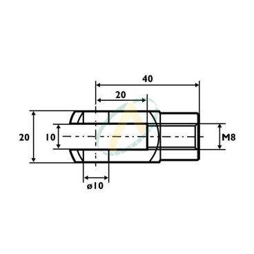 Fourche acier diamètre 10...