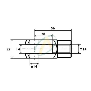 Fourche acier diamètre 14...