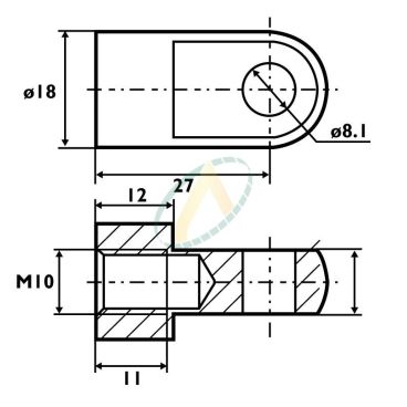 Chape acier à œil diamètre...