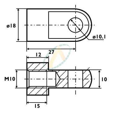 Chape acier à œil diamètre...