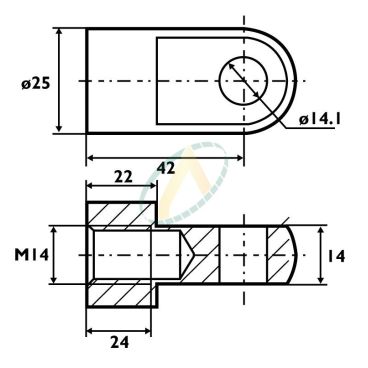 Chape acier à œil diamètre...