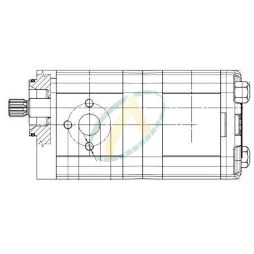 Pompe hydraulique double -...