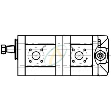 Pompe hydraulique double -...