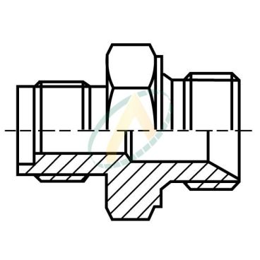 Adaptateur droit mâle 1/2...