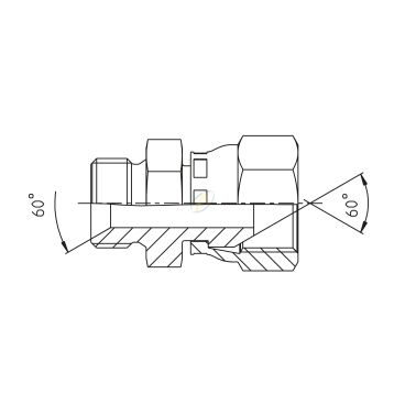 Adaptateur droit mâle 1/2...