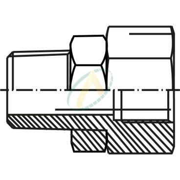 Adaptateur droit mâle 1/2...