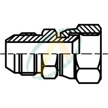 Adaptateur droit mâle 1/2...