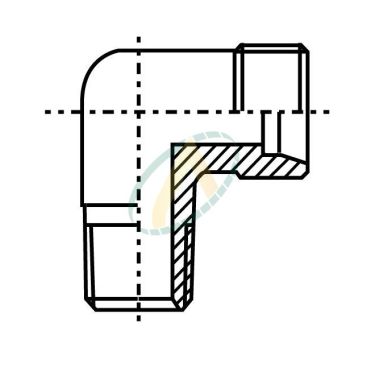 Adaptateur coudé 90° mâle...