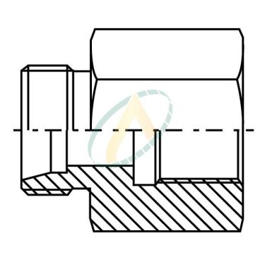 Adaptateur droit mâle 12L...