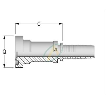 Collet SAE 6000 psi droit- J518