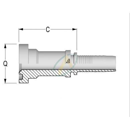 Collet SAE 6000 psi droit- J518