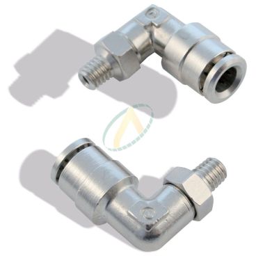 Coude tournant mâle enfichable pour flexible POLY8421