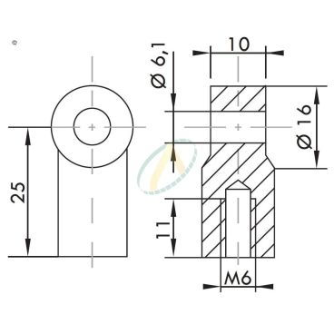 Chape plastique diamètre...