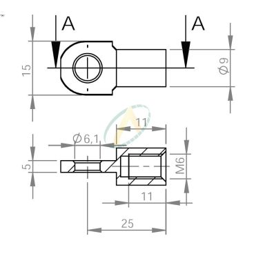 Chape acier à œil diamètre...