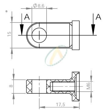 Chape aluminium diamètre...