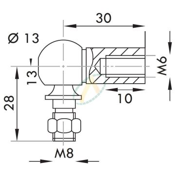 Cage acier taraudé M6 avec...